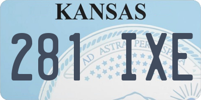 KS license plate 281IXE