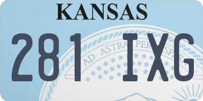 KS license plate 281IXG