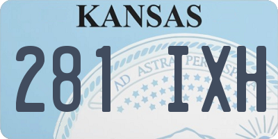 KS license plate 281IXH