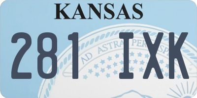 KS license plate 281IXK