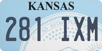 KS license plate 281IXM