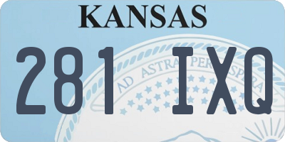 KS license plate 281IXQ