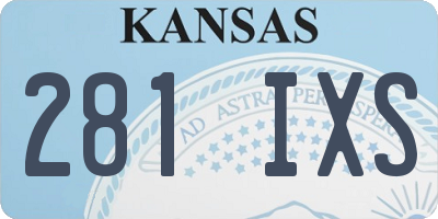 KS license plate 281IXS