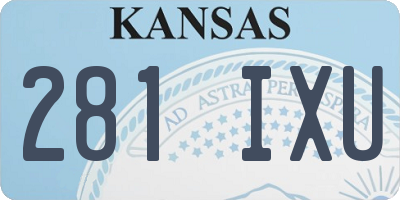 KS license plate 281IXU