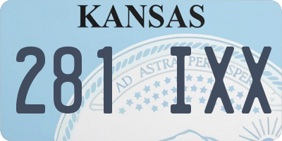 KS license plate 281IXX