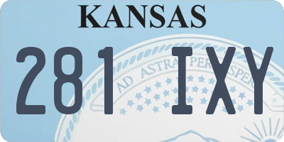 KS license plate 281IXY