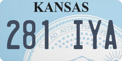 KS license plate 281IYA