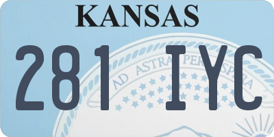 KS license plate 281IYC