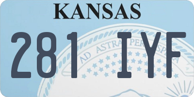 KS license plate 281IYF
