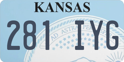 KS license plate 281IYG