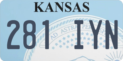 KS license plate 281IYN
