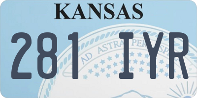KS license plate 281IYR