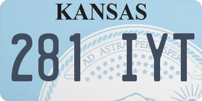 KS license plate 281IYT