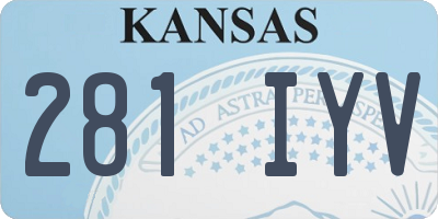 KS license plate 281IYV
