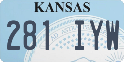 KS license plate 281IYW