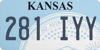 KS license plate 281IYY