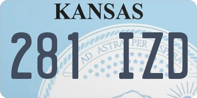 KS license plate 281IZD