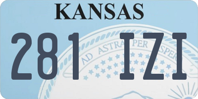 KS license plate 281IZI
