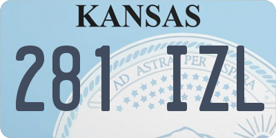 KS license plate 281IZL