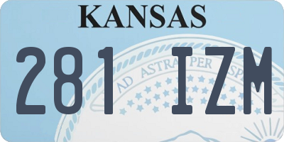 KS license plate 281IZM