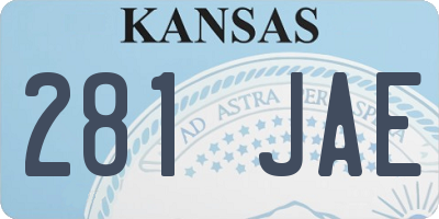 KS license plate 281JAE