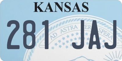 KS license plate 281JAJ