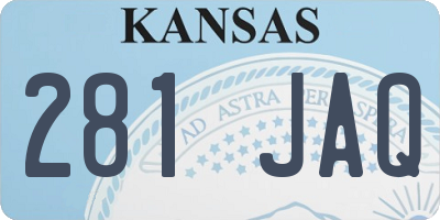 KS license plate 281JAQ