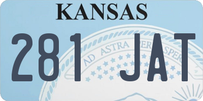 KS license plate 281JAT