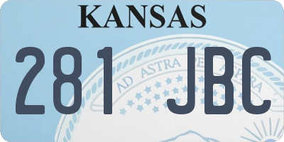 KS license plate 281JBC