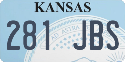 KS license plate 281JBS