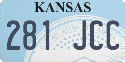 KS license plate 281JCC