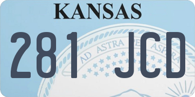 KS license plate 281JCD