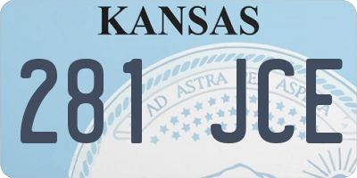 KS license plate 281JCE