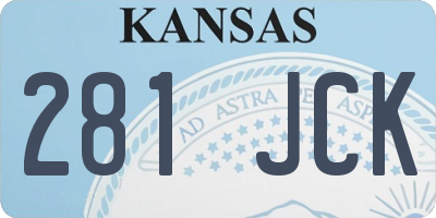 KS license plate 281JCK