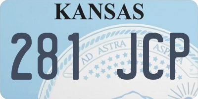 KS license plate 281JCP