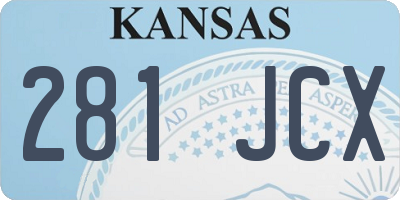 KS license plate 281JCX