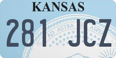 KS license plate 281JCZ