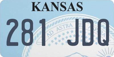 KS license plate 281JDQ