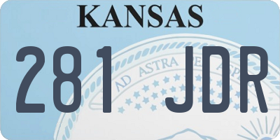 KS license plate 281JDR