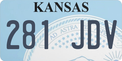 KS license plate 281JDV