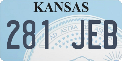 KS license plate 281JEB