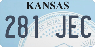 KS license plate 281JEC