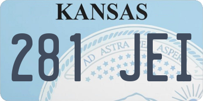 KS license plate 281JEI