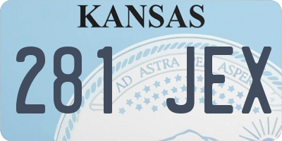 KS license plate 281JEX