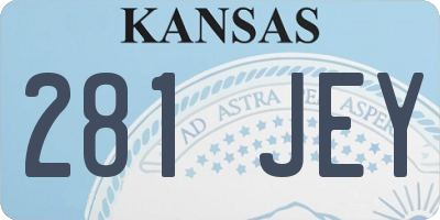 KS license plate 281JEY