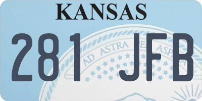 KS license plate 281JFB