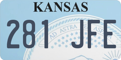 KS license plate 281JFE