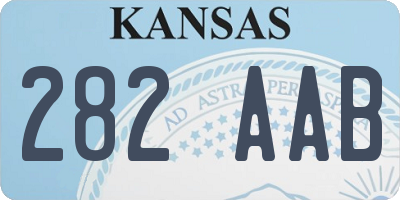 KS license plate 282AAB