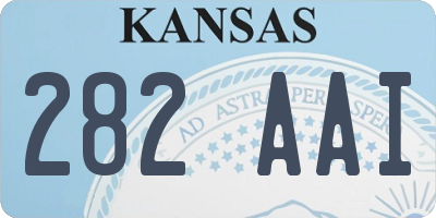 KS license plate 282AAI