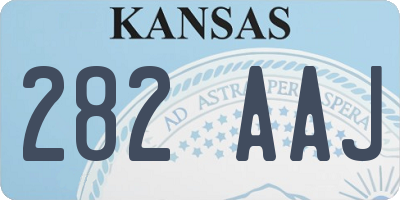 KS license plate 282AAJ